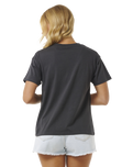 The Rip Curl Womens Sea Shells Relaxed T-Shirt in Washed Black