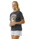 The Rip Curl Womens Sea Shells Relaxed T-Shirt in Washed Black