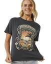 The Rip Curl Womens Sea Shells Relaxed T-Shirt in Washed Black