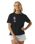 The Rip Curl Womens Quest Relaxed T-Shirt in Black