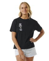 The Rip Curl Womens Quest Relaxed T-Shirt in Black