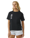 The Rip Curl Womens Quest Relaxed T-Shirt in Black