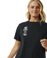 The Rip Curl Womens Quest Relaxed T-Shirt in Black