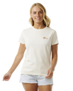 The Rip Curl Womens Wild Bloom Standard T-Shirt in Bone