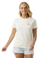 The Rip Curl Womens Wild Bloom Standard T-Shirt in Bone