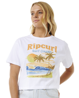 The Rip Curl Womens High Tide Scenic Standard T-Shirt in White