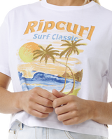 The Rip Curl Womens High Tide Scenic Standard T-Shirt in White