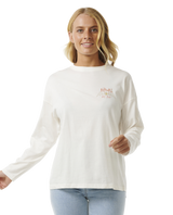 The Rip Curl Womens Hypnotic Eye Heritage T-Shirt in Bone