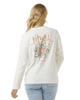 The Rip Curl Womens Hypnotic Eye Heritage T-Shirt in Bone