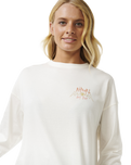 The Rip Curl Womens Hypnotic Eye Heritage T-Shirt in Bone