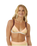 The Rip Curl Womens Block Party Spliced Fixed Tri Bikini Top in Bone