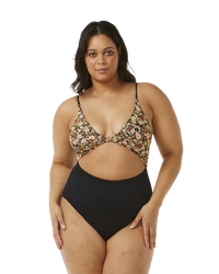 The Rip Curl Womens Sea Of Dreams Good One Piece Swimsuit in Brown