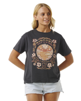 The Rip Curl Womens Celestial Search Relaxed T-Shirt in Washed Black