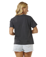 The Rip Curl Womens Celestial Search Relaxed T-Shirt in Washed Black