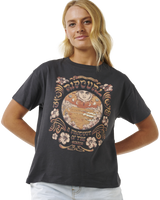 The Rip Curl Womens Celestial Search Relaxed T-Shirt in Washed Black