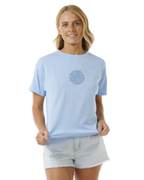 The Rip Curl Womens Icons Of Surf Relaxed T-Shirt in Mid Blue