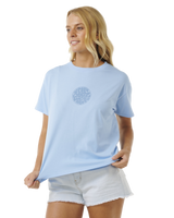 The Rip Curl Womens Icons Of Surf Relaxed T-Shirt in Mid Blue