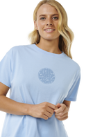 The Rip Curl Womens Icons Of Surf Relaxed T-Shirt in Mid Blue