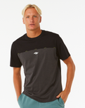 The Rip Curl Mens Vaporcool Medina Seacell T-Shirt in Black