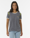 The Rip Curl Womens Ringer Surf Revival T-Shirt in Washed Black