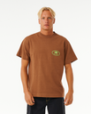 The Rip Curl Mens Quality Surf Products Oval T-Shirt in Mocha