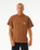 The Rip Curl Mens Quality Surf Products Oval T-Shirt in Mocha