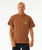 The Rip Curl Mens Quality Surf Products Oval T-Shirt in Mocha