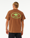 The Rip Curl Mens Quality Surf Products Oval T-Shirt in Mocha