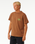 The Rip Curl Mens Quality Surf Products Oval T-Shirt in Mocha