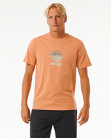 The Rip Curl Mens SWC Globe T-Shirt in Clay