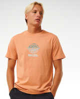 The Rip Curl Mens SWC Globe T-Shirt in Clay