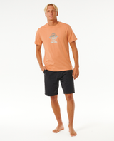 The Rip Curl Mens SWC Globe T-Shirt in Clay