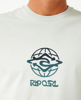 The Rip Curl Mens SWC Globe T-Shirt in Mint