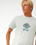 The Rip Curl Mens SWC Globe T-Shirt in Mint