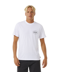 The Rip Curl Mens Stapler T-Shirt in White