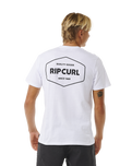 The Rip Curl Mens Stapler T-Shirt in White