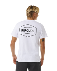 The Rip Curl Mens Stapler T-Shirt in White