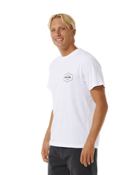 The Rip Curl Mens Stapler T-Shirt in White