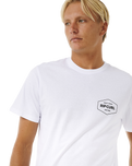 The Rip Curl Mens Stapler T-Shirt in White