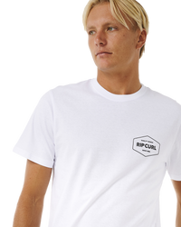 The Rip Curl Mens Stapler T-Shirt in White