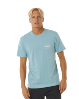 The Rip Curl Mens Stapler T-Shirt in Dusty Blue