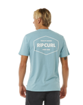 The Rip Curl Mens Stapler T-Shirt in Dusty Blue