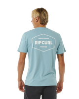 The Rip Curl Mens Stapler T-Shirt in Dusty Blue