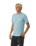 The Rip Curl Mens Stapler T-Shirt in Dusty Blue