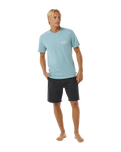 The Rip Curl Mens Stapler T-Shirt in Dusty Blue