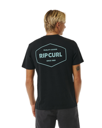 The Rip Curl Mens Stapler T-Shirt in Black