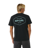 The Rip Curl Mens Stapler T-Shirt in Black