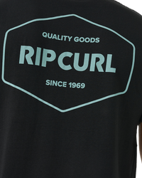 The Rip Curl Mens Stapler T-Shirt in Black