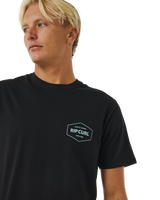 The Rip Curl Mens Stapler T-Shirt in Black