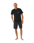 The Rip Curl Mens Stapler T-Shirt in Black